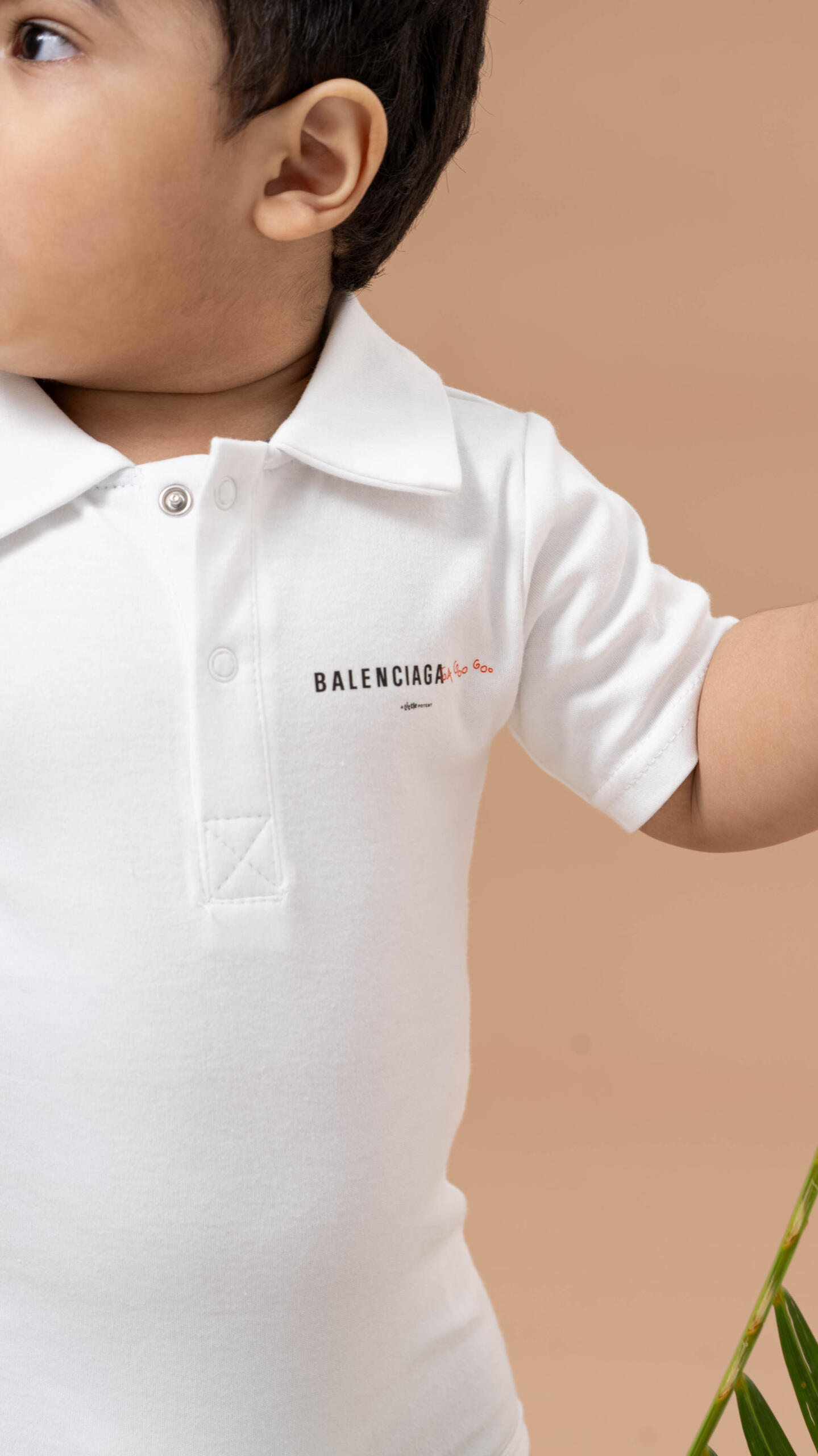 BalenciagaGa Goo Goo Polo Onesie - Image 2